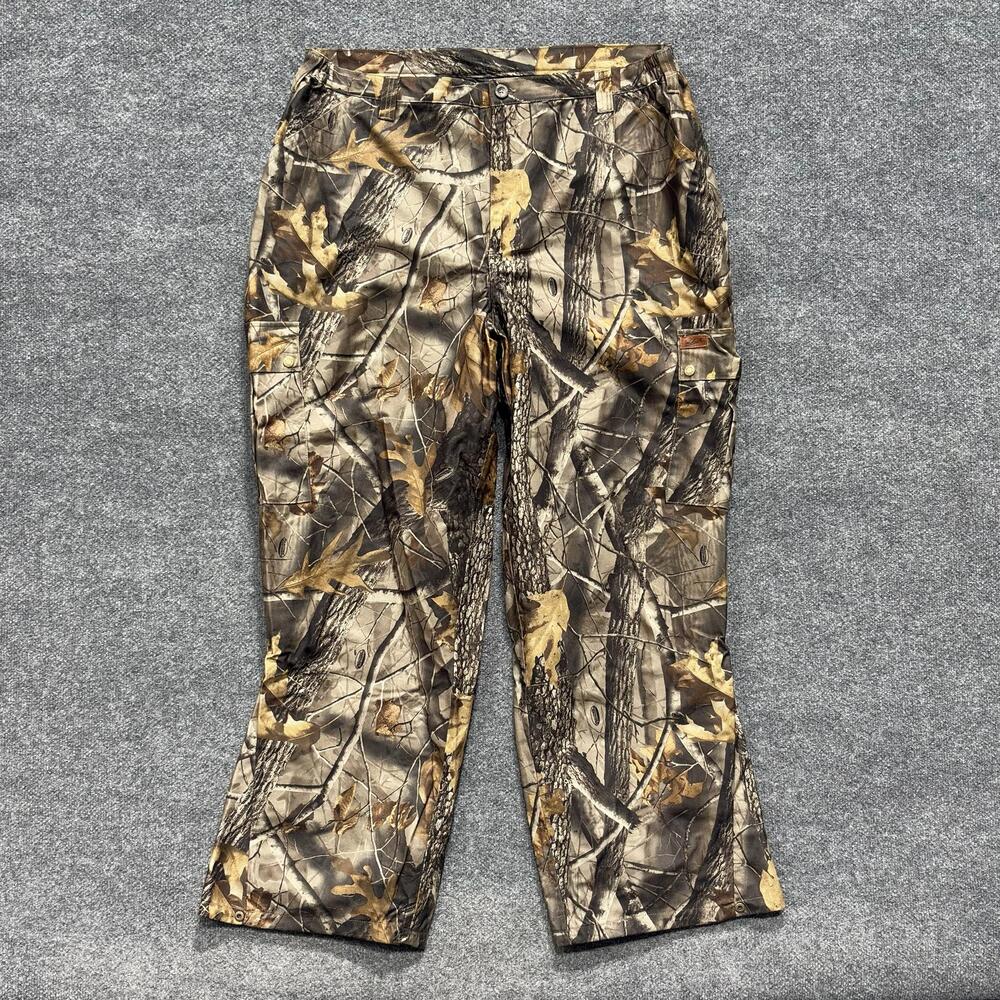 Woolrich Pants Mens XXL Brown Camo Rain Outdoor Guide Lined Hunting Field
